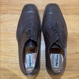 Melluso Men's Dark Brown Leather Oxfords